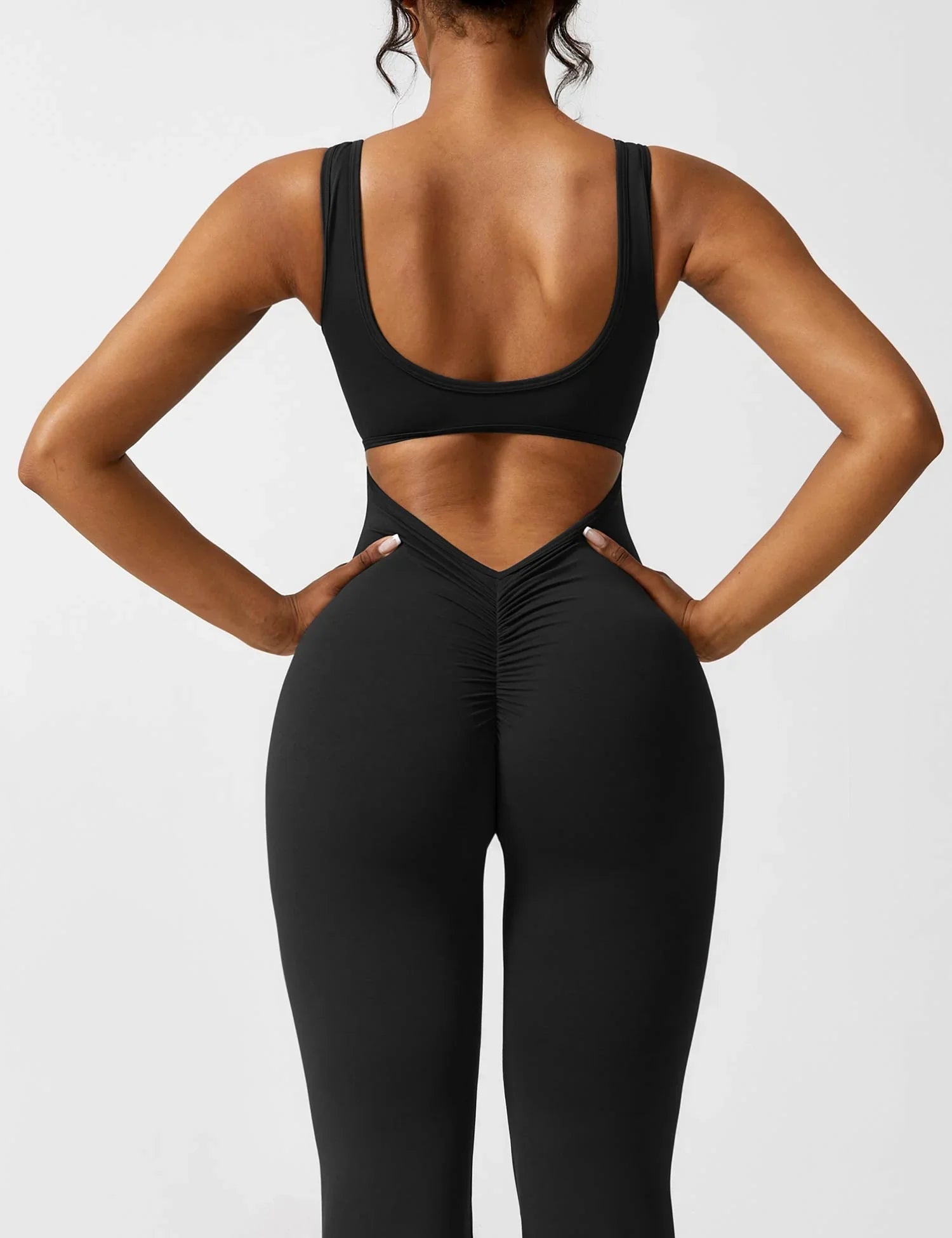 Moda & Olivia™ - Butt Lift Flared Jumpsuit