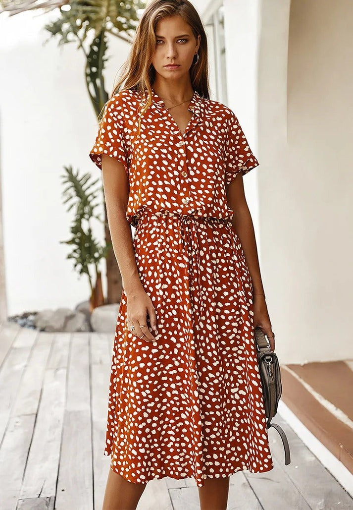 Edith | Elegant V-Neck Dress for Any Occasion