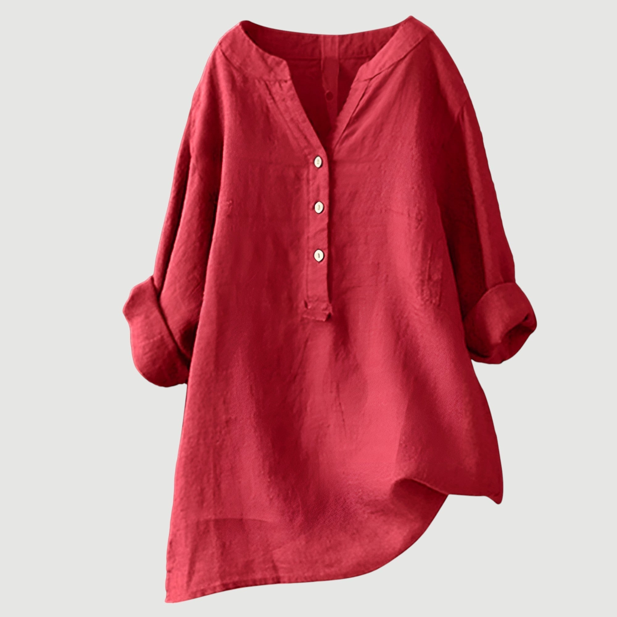 Freja™ - Airy and Comfortable Linen Shirt with Buttons