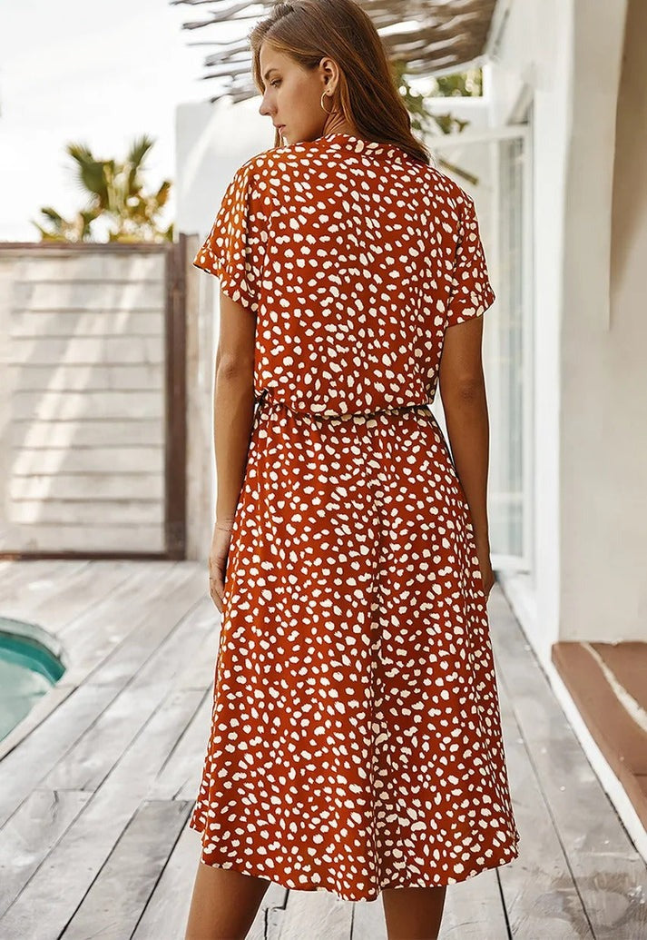 Edith | Elegant V-Neck Dress for Any Occasion