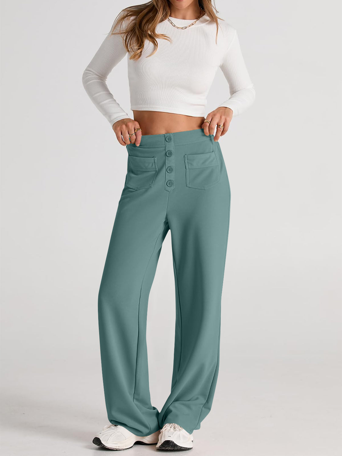 High Waist Wide Leg Pants