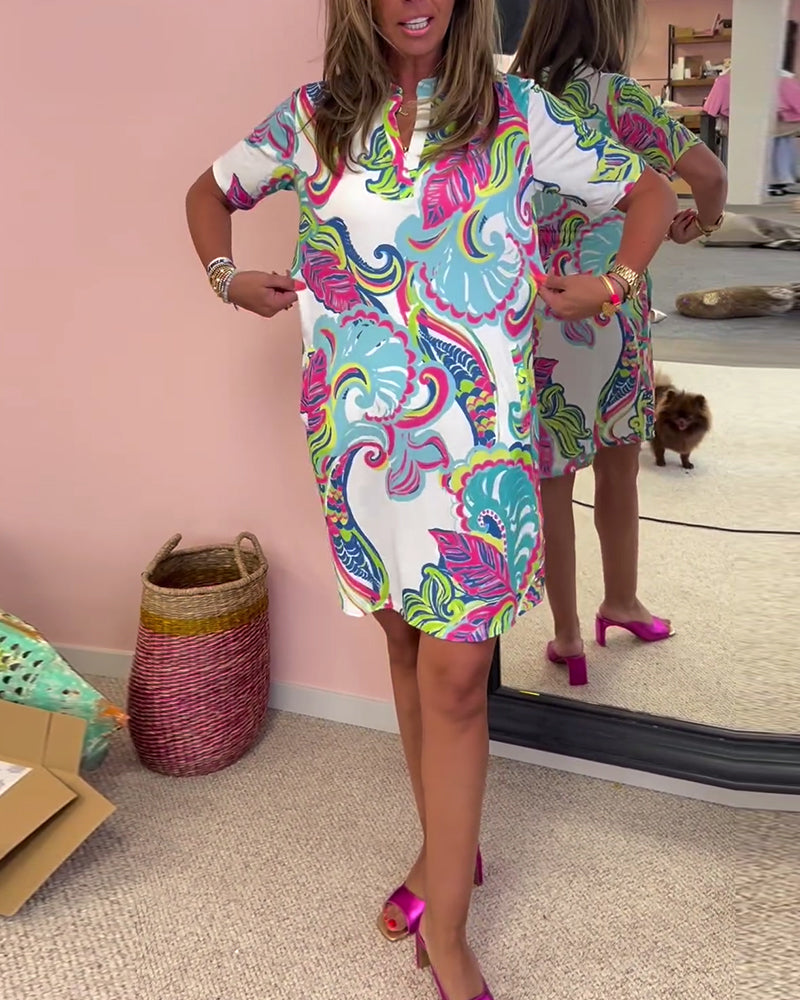 Printed Slim Fit Dress | Flattering silhouette, vibrant patterns, comfortable wear