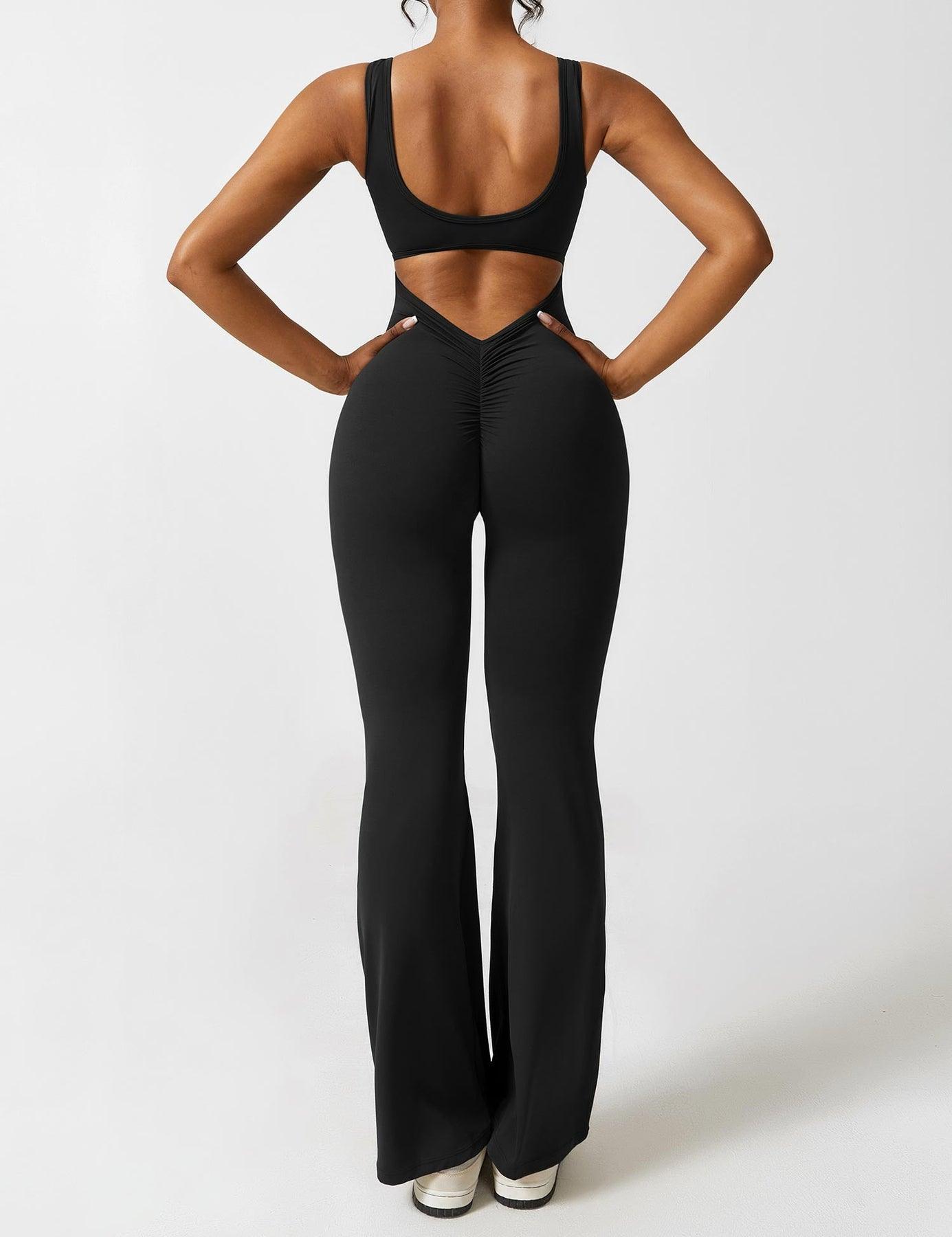 Moda &amp; Olivia™ - Butt Lift Flared Jumpsuit