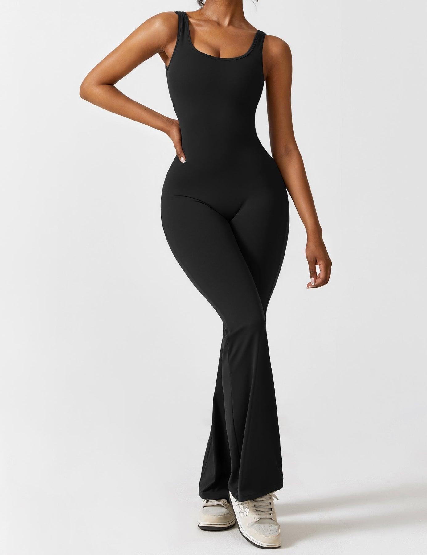 Moda & Olivia™ - Butt Lift Flared Jumpsuit