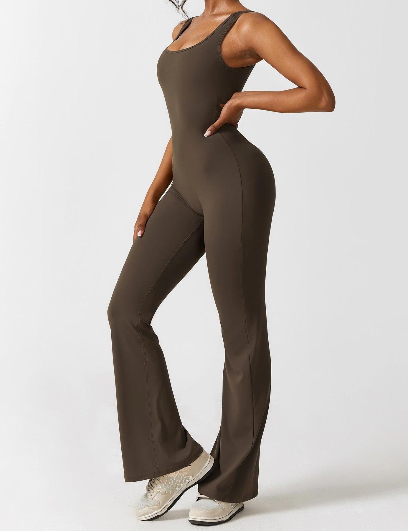 Moda & Olivia™ - Butt Lift Flared Jumpsuit