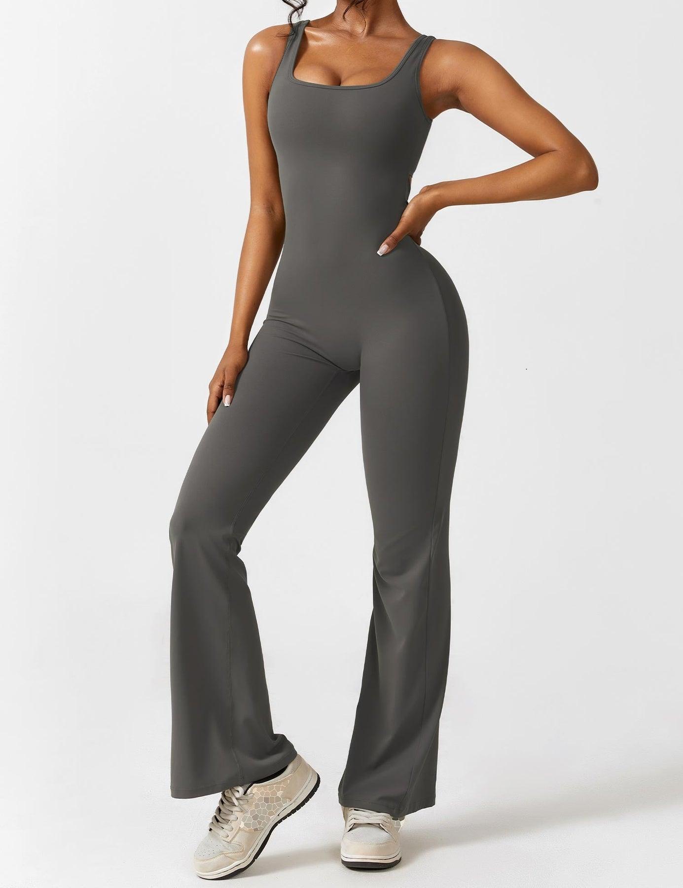 Moda &amp; Olivia™ - Butt Lift Flared Jumpsuit