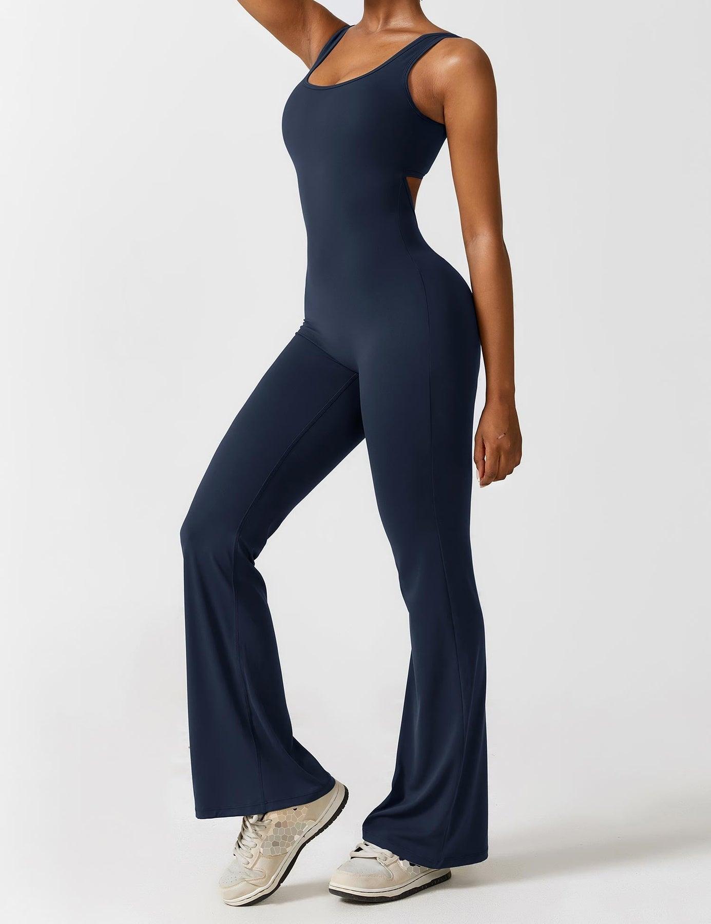 Moda &amp; Olivia™ - Butt Lift Flared Jumpsuit