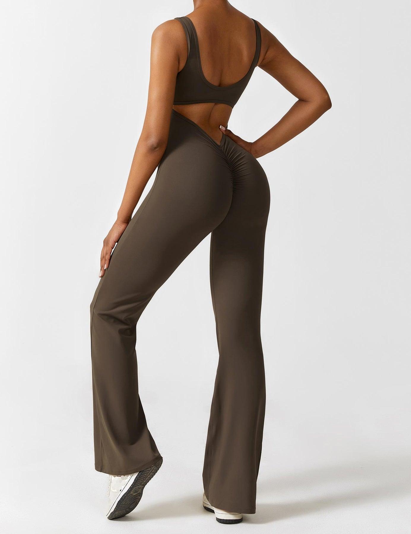 Moda &amp; Olivia™ - Butt Lift Flared Jumpsuit