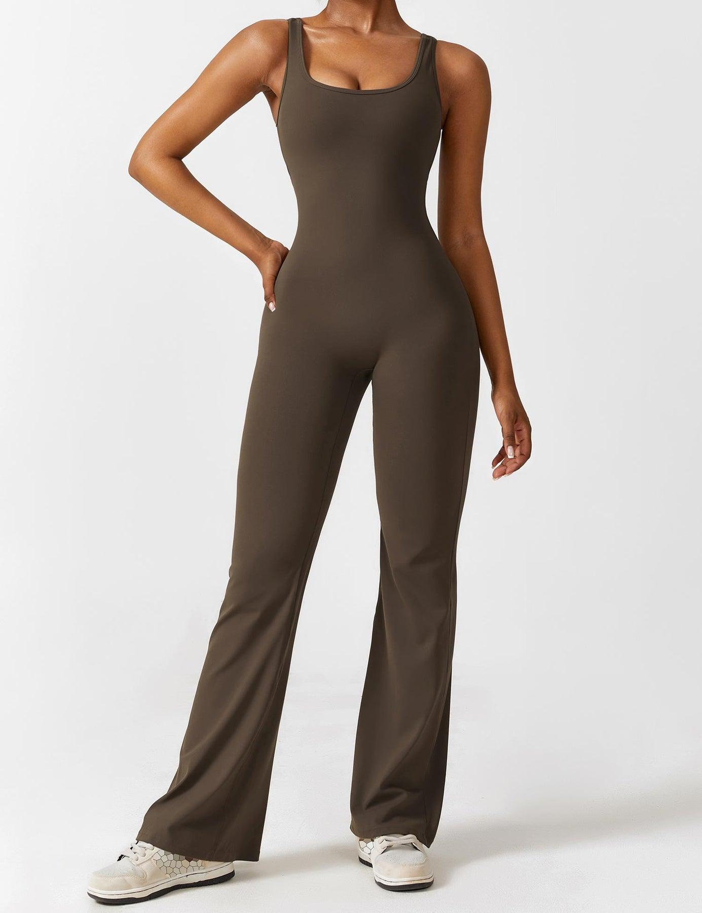 Moda &amp; Olivia™ - Butt Lift Flared Jumpsuit