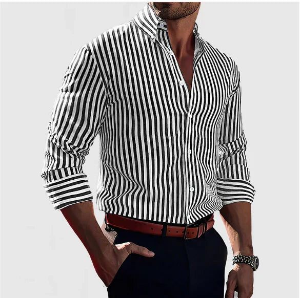 Melker™ | Stylish Striped Shirt for Modern Men