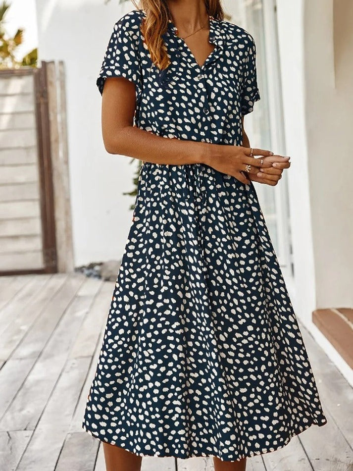 Edith | Elegant V-Neck Dress for Any Occasion