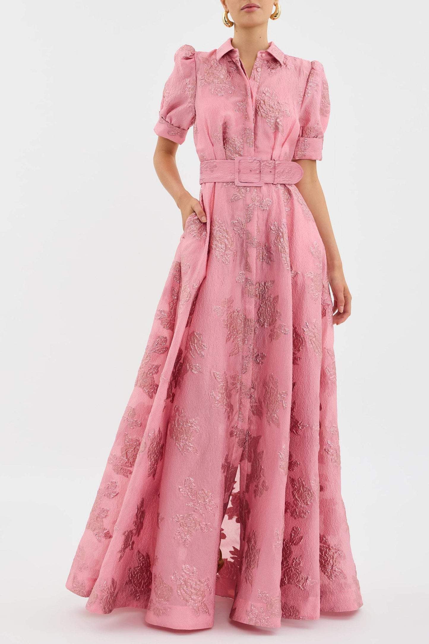Anabella | Stylish short dress with trendy puff sleeves