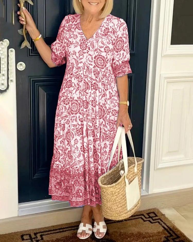 GINA™ | Flowy Bohemian Dress for Effortless Style and Comfort