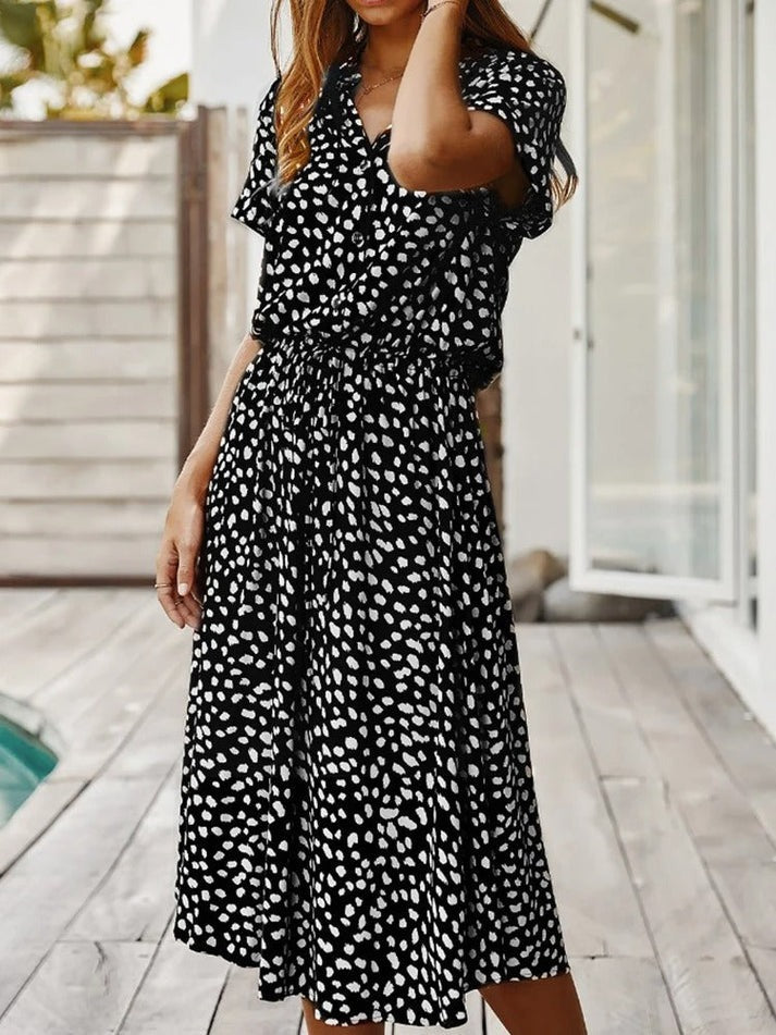 Edith | Elegant V-Neck Dress for Any Occasion