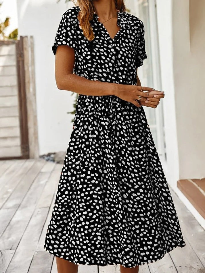 Edith | Elegant V-Neck Dress for Any Occasion