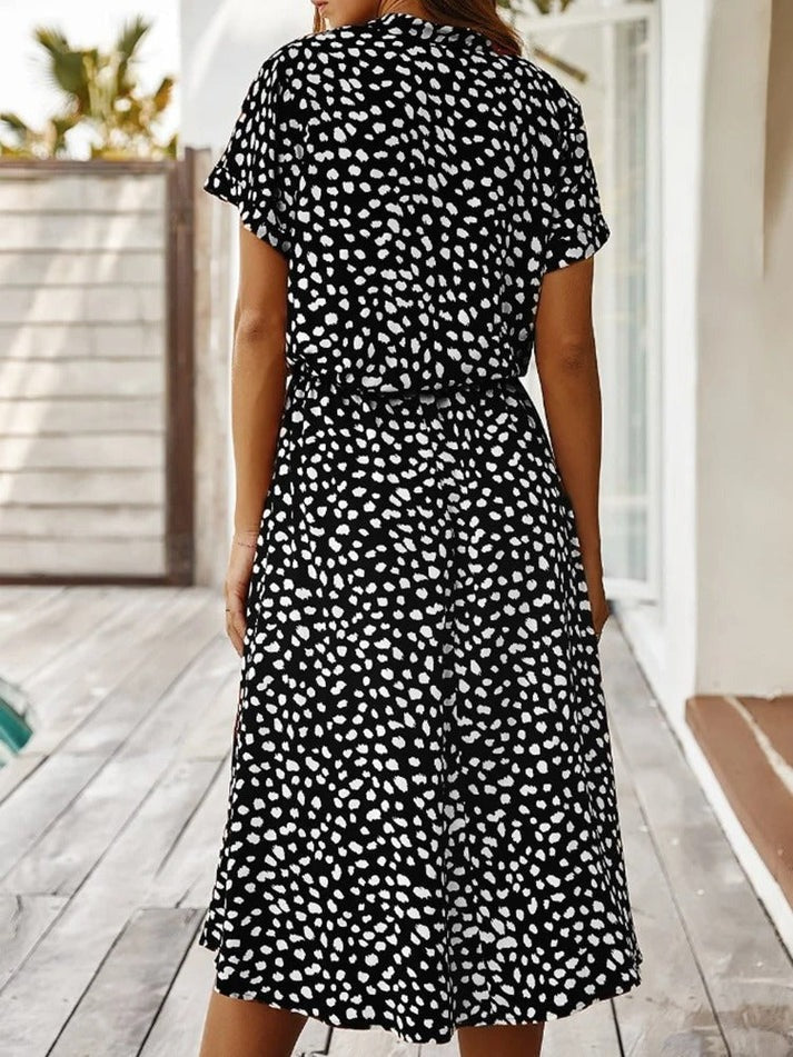 Edith | Elegant V-Neck Dress for Any Occasion