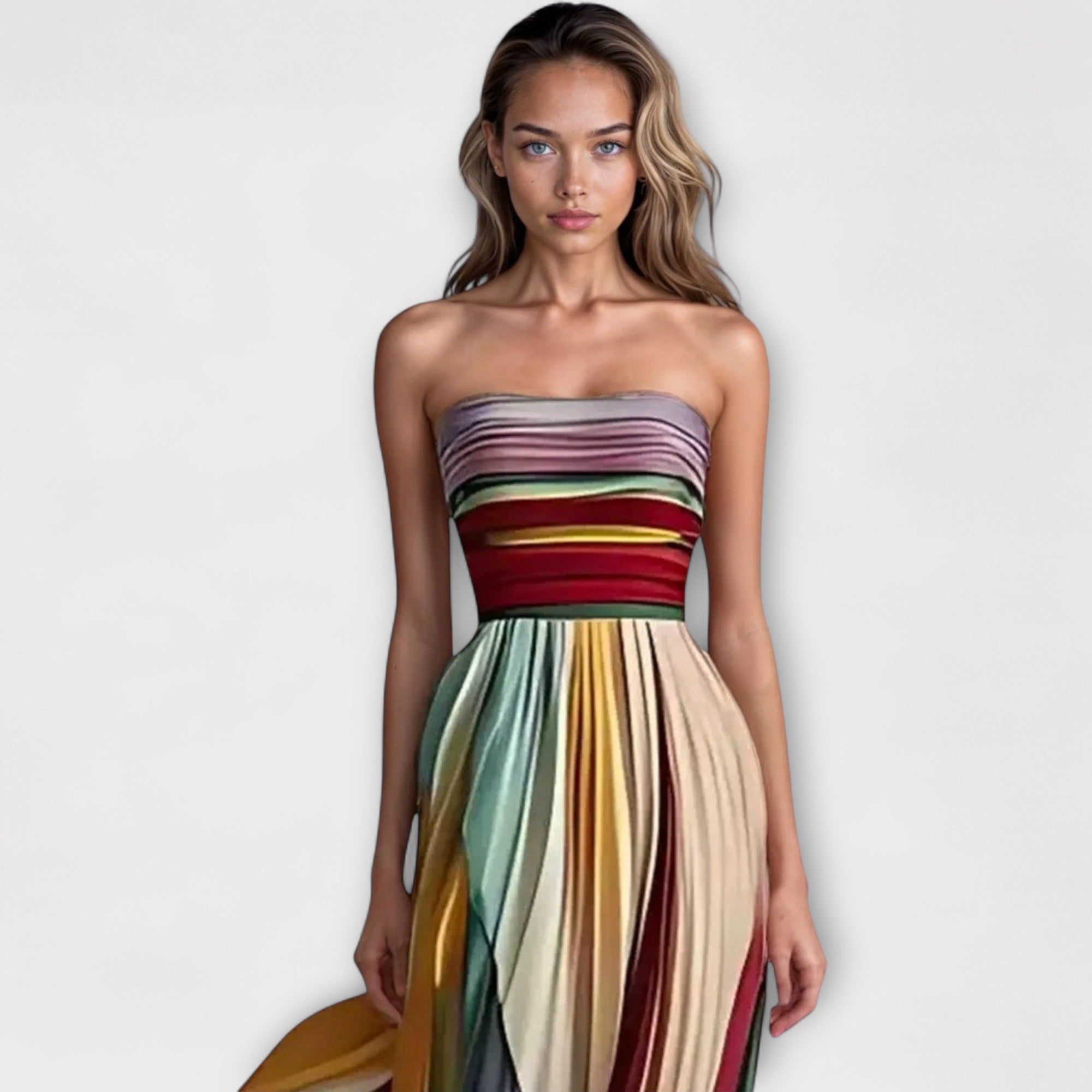 Léna | Stylish sleeveless dress in bold, bright hues