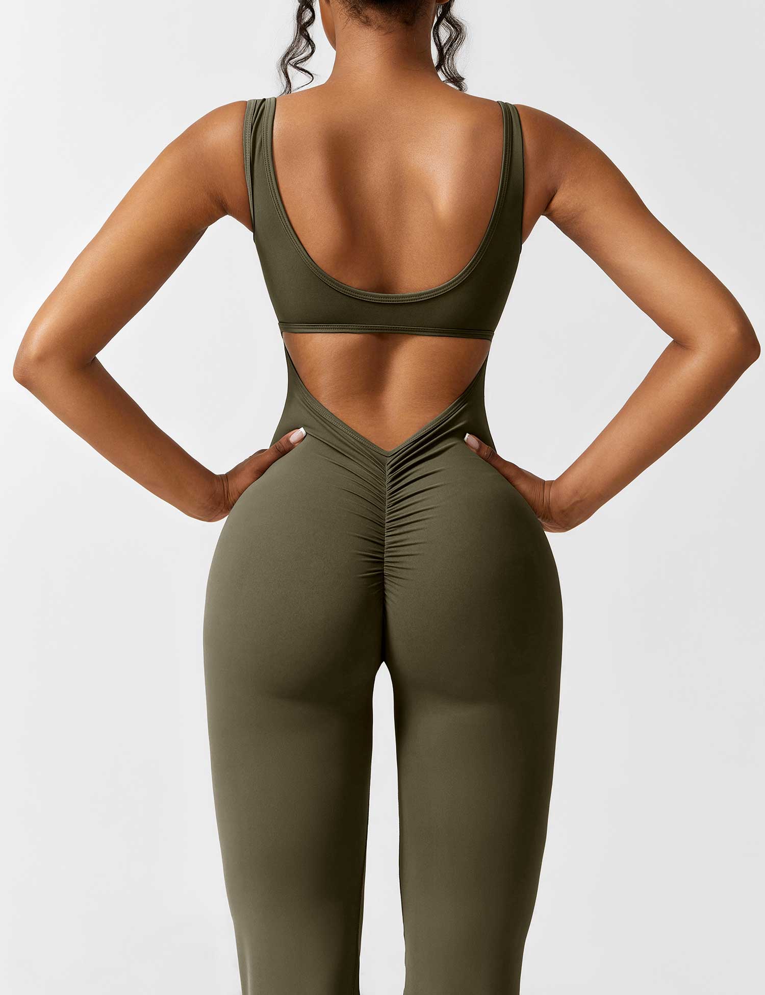 Moda &amp; Olivia™ - Butt Lift Flared Jumpsuit