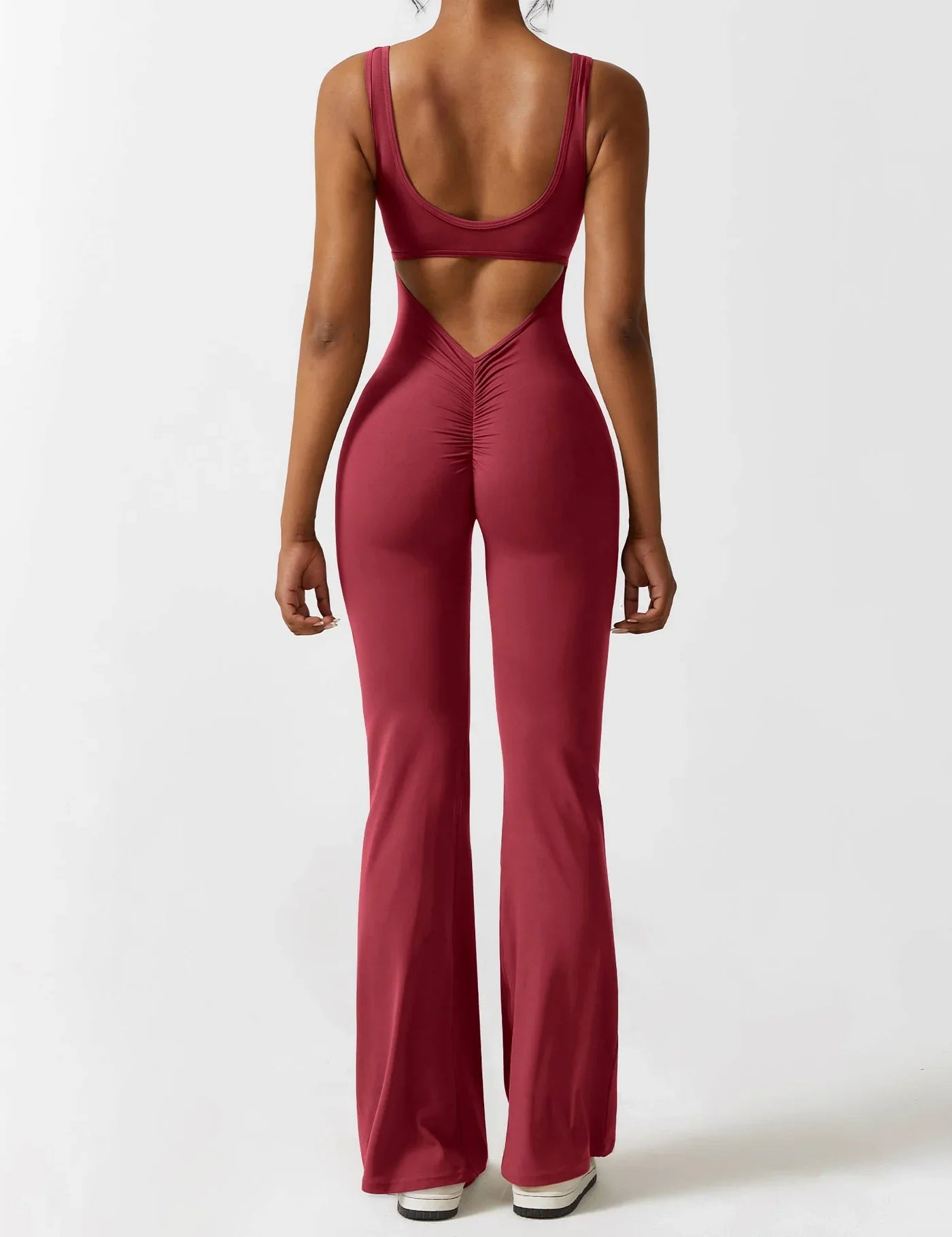 Moda &amp; Olivia™ - Butt Lift Flared Jumpsuit